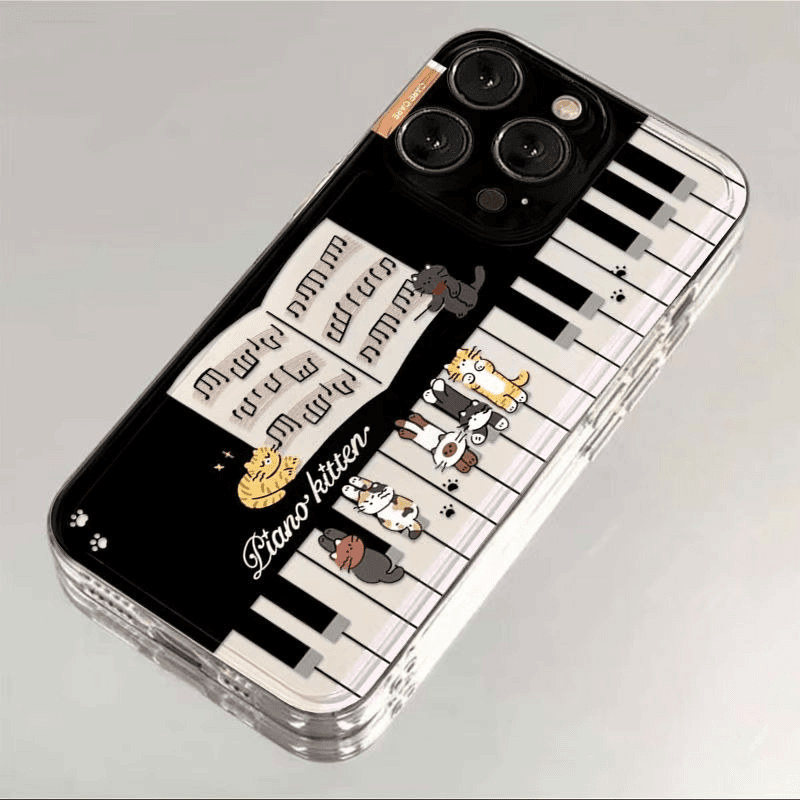 Phone Cases Motorola Edge 2025 - Cute Piano Cat Phone Case For