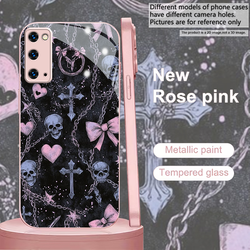 Phone Cases Purple - Blue purple skeleton Art Pink Metallic