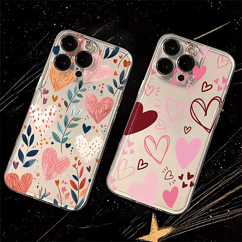 Phone Cases Xr - Silicone Love Heart Leaves Eye Moon