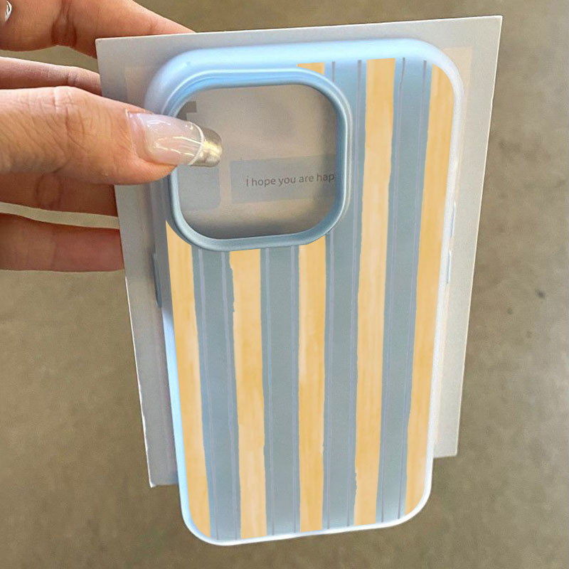 Phone Cases Samsung S25 Fe - Stylish Yellow Striped Phone Case For