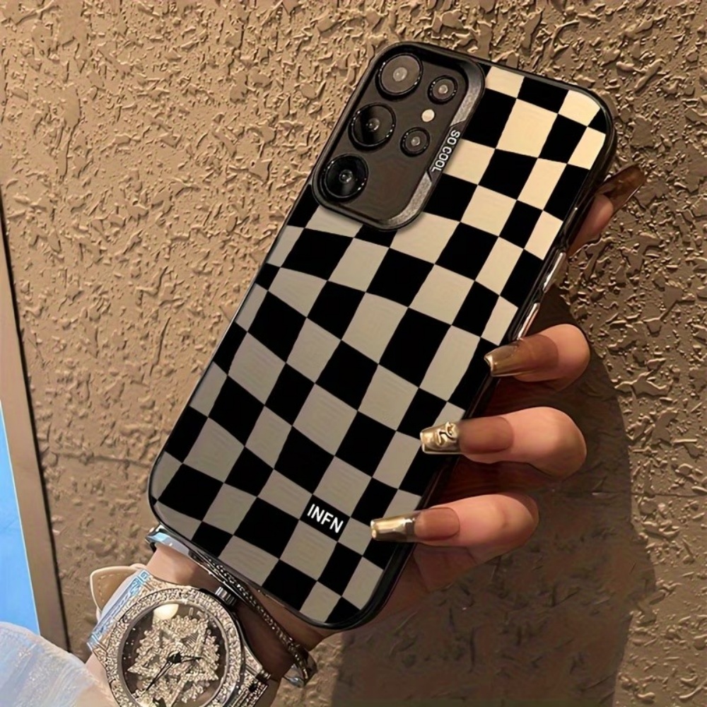Phone Cases Samsung S25 Fe - Checkerboard Phone Case For Samsung Galaxy
