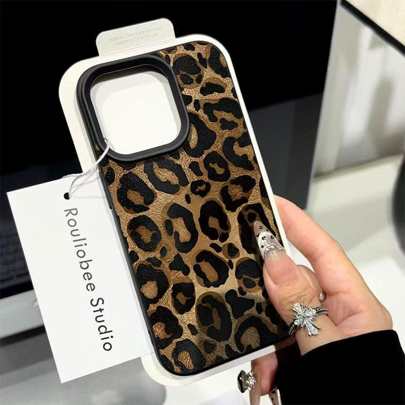 Phone Cases Leopard Print - INS Brown Leopard Print Phone Case