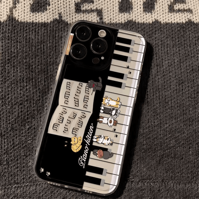 Cute Piano Cat Phone Case For  - đánh giá và giá Phone Cases Motorola Edge 2025