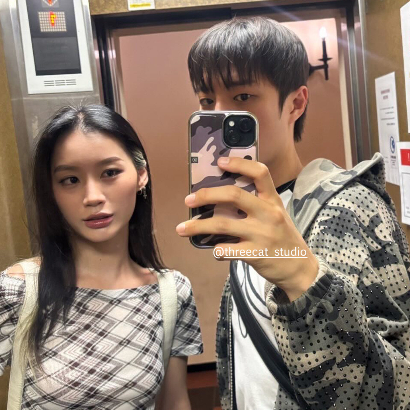 Korean Ins Pink Purple Camoufl - đánh giá và giá Phone Cases Purple