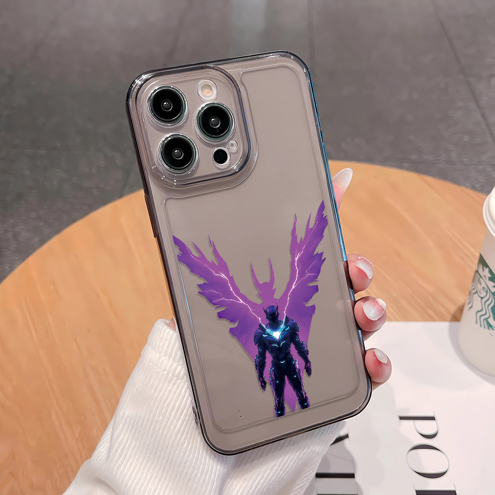 Transparent Purple Mech Warrio - đánh giá và giá Phone Cases Purple