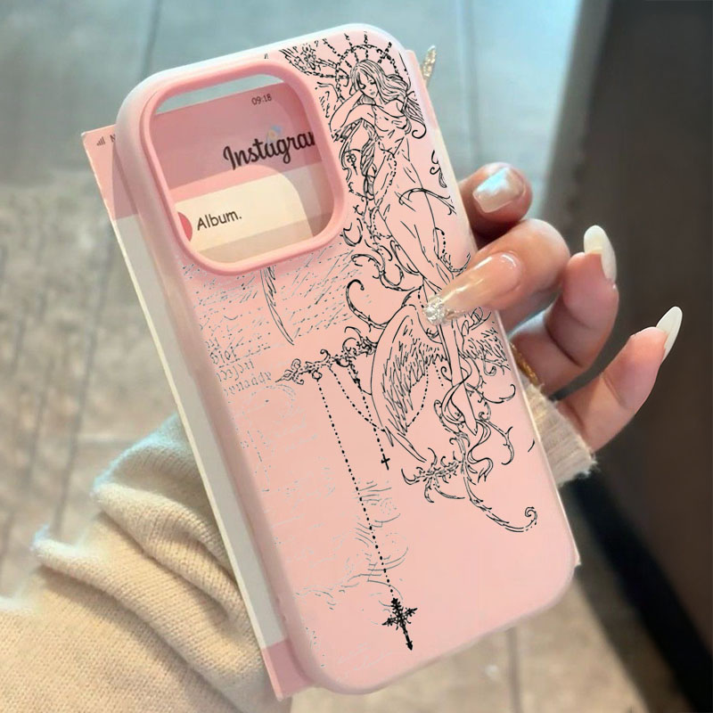 Gothic Style Angel Cross Line  - đánh giá và giá Phone Cases Samsung S25