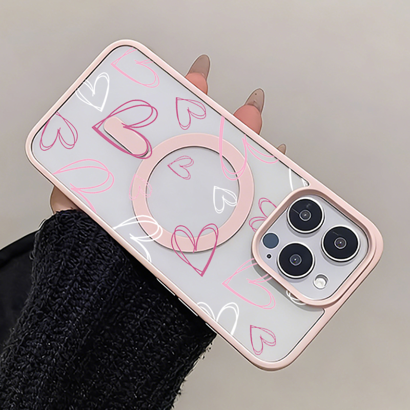 Pink Purple White Lines Love H - đánh giá và giá Phone Cases Purple
