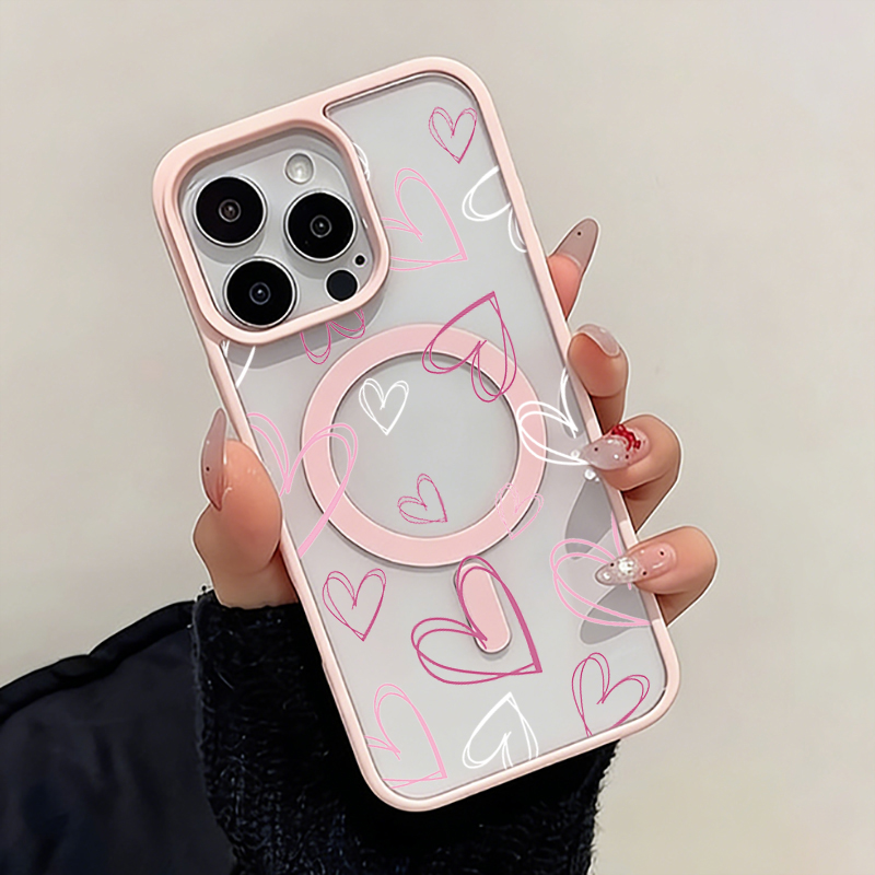 Pink Purple White Lines Love H - đánh giá và giá Phone Cases Purple