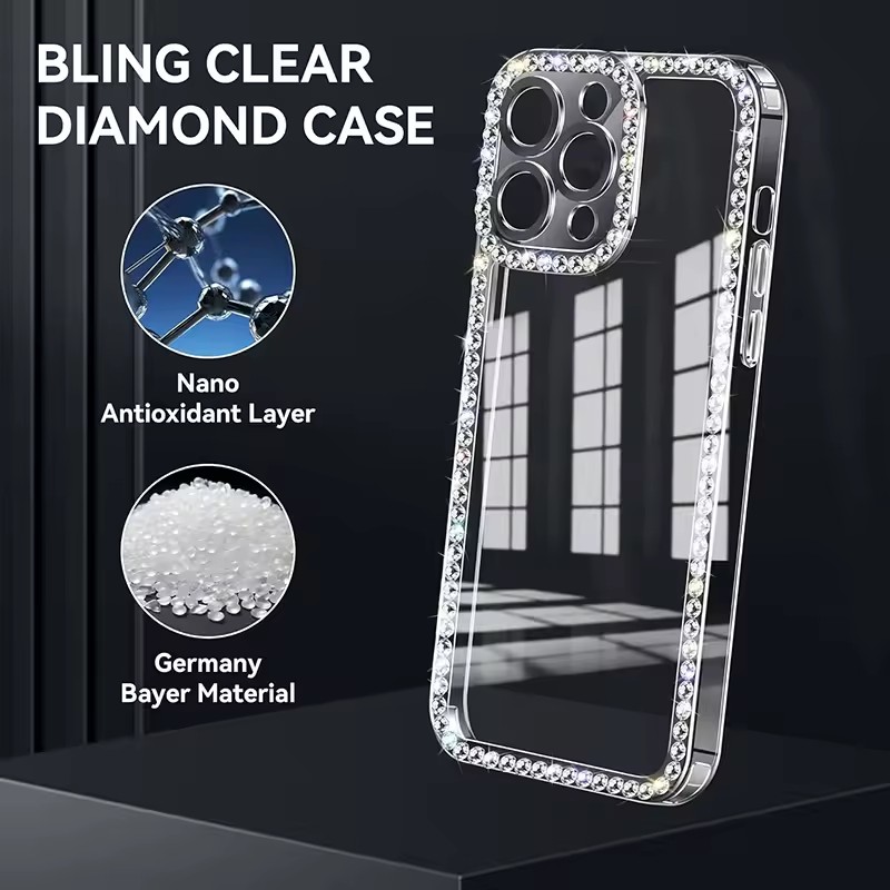 Glitter Bling Diamond Clear Ph - đánh giá và giá Phone Cases Loopy