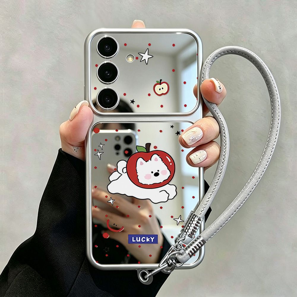 Make Up Mirror Cute Dog Phone  - đánh giá và giá Phone Cases Samsung S25 Fe