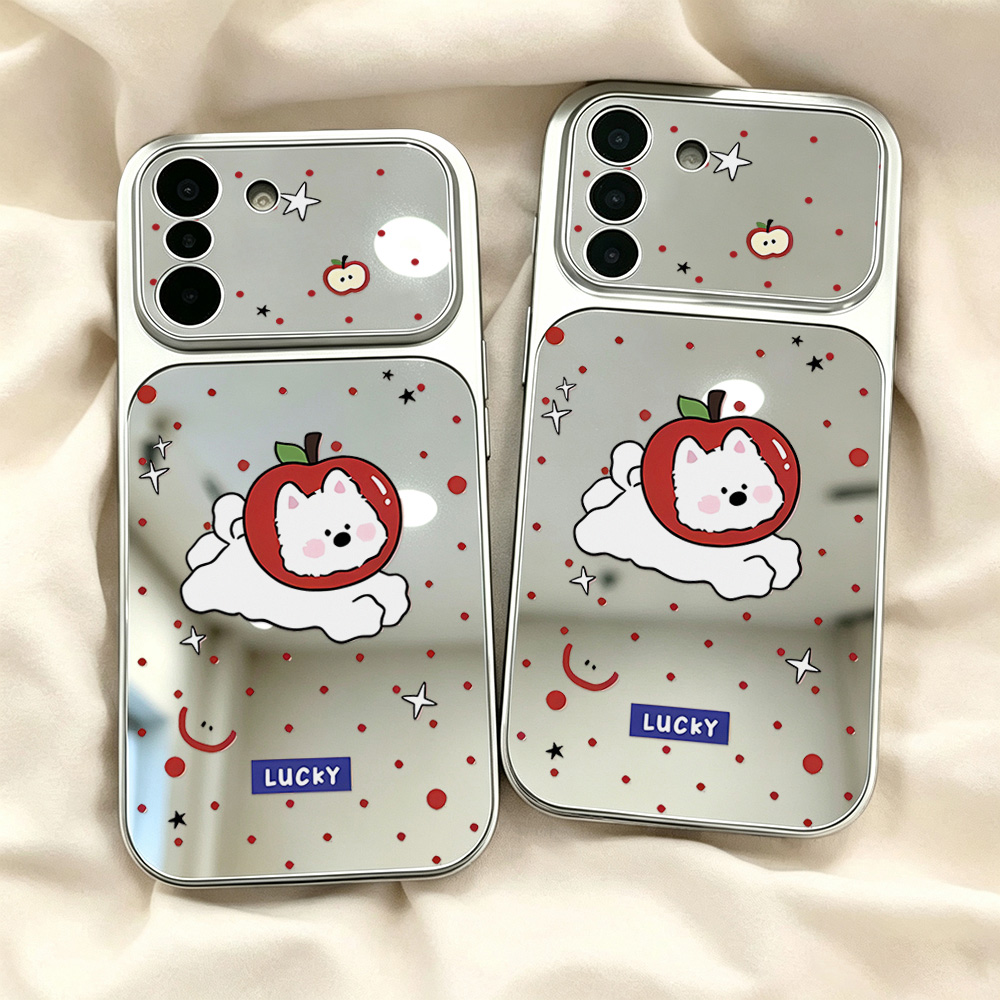 Make Up Mirror Cute Dog Phone  - đánh giá và giá Phone Cases Samsung S25 Fe