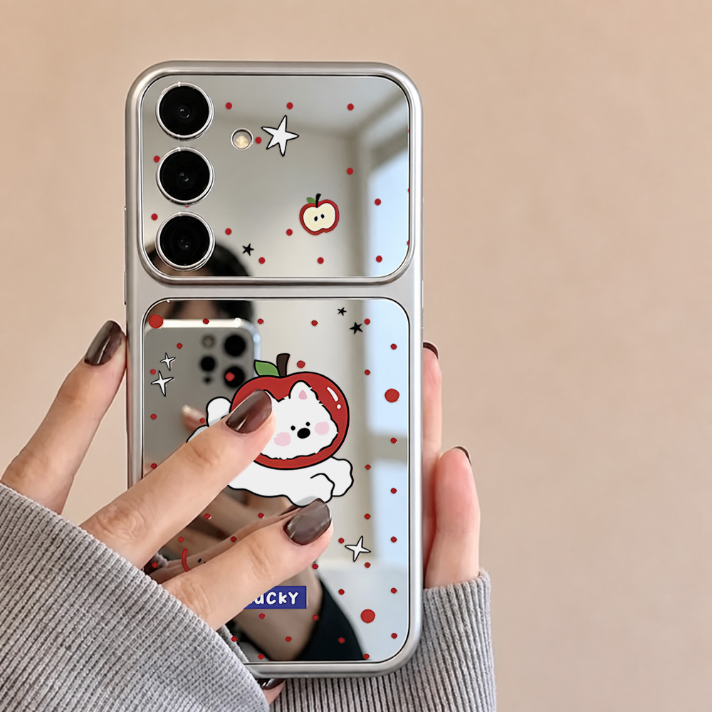 Make Up Mirror Cute Dog Phone  - đánh giá và giá Phone Cases Samsung S25 Fe