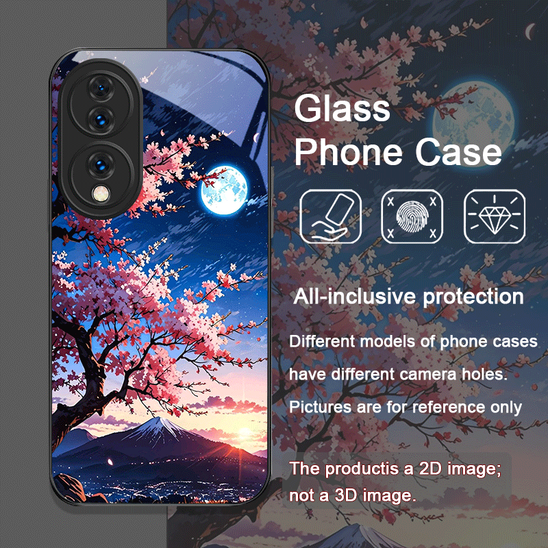 Retro Scenery Moon Cherry Blos - đánh giá và giá Phone Cases Honor