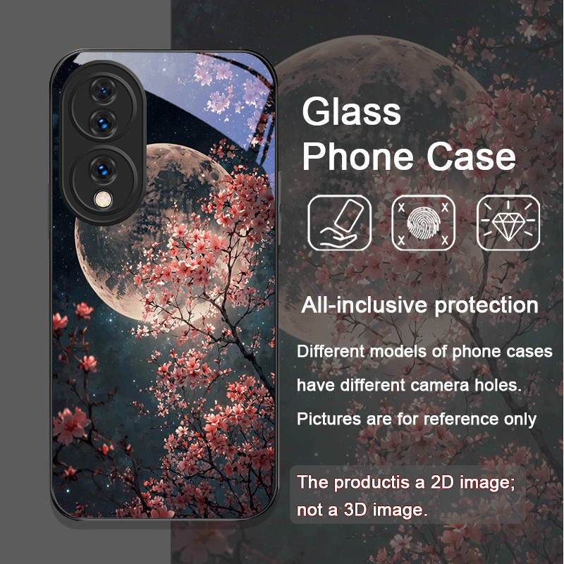 Retro Scenery Moon Cherry Blos - đánh giá và giá Phone Cases Honor