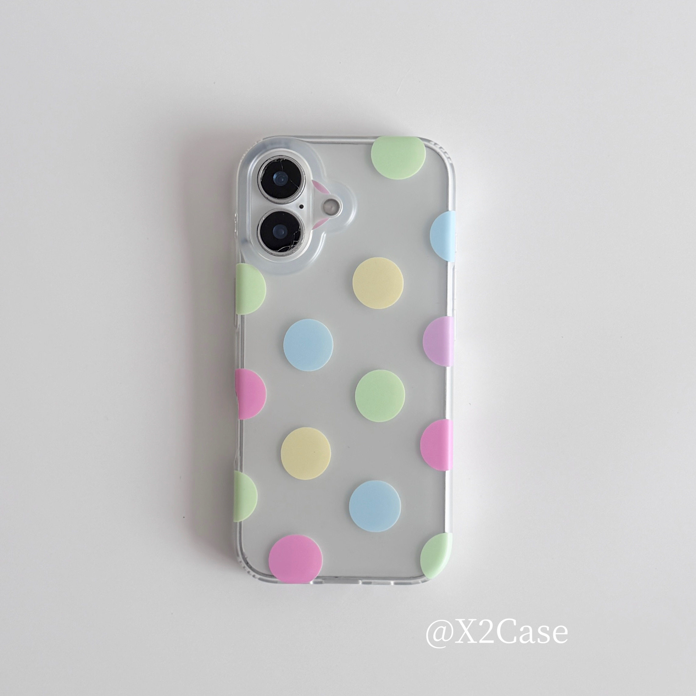 Korea Ins Colorful Polka Dots  - đánh giá và giá Phone Cases Xr