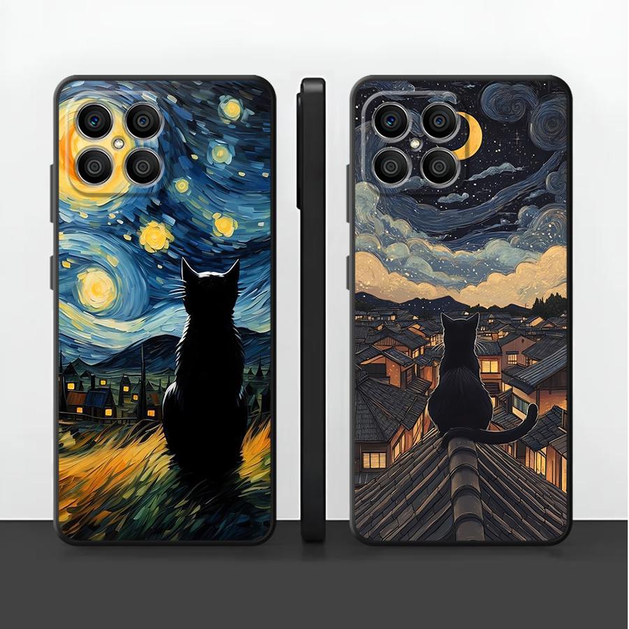 Van Gogh Starry Night Cat Case - đánh giá và giá Phone Cases Honor