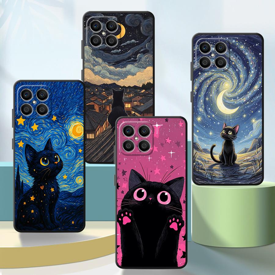 Van Gogh Starry Night Cat Case - đánh giá và giá Phone Cases Honor