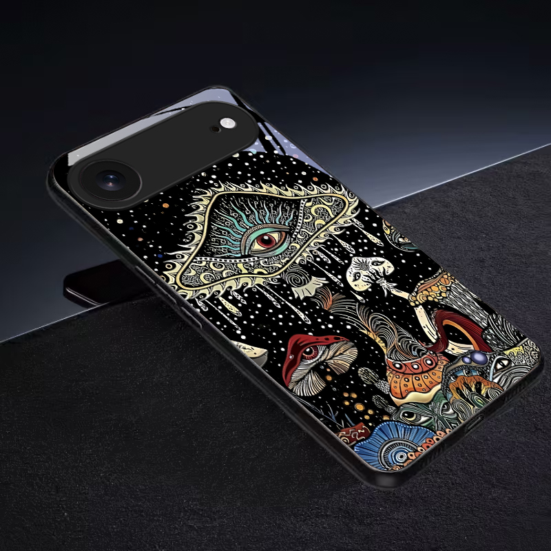 Mystic Evil Eye Mushroom Black - đánh giá và giá Phone Cases Xr