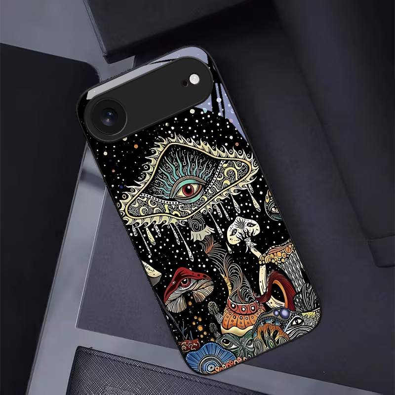 Mystic Evil Eye Mushroom Black - đánh giá và giá Phone Cases Xr