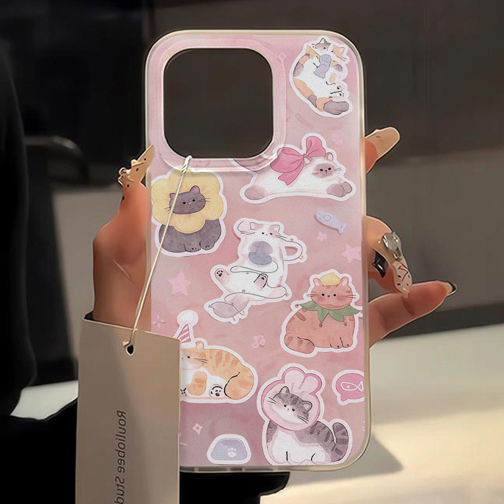 Pink Lovely Cat Phone Case For - đánh giá và giá Phone Cases Cat