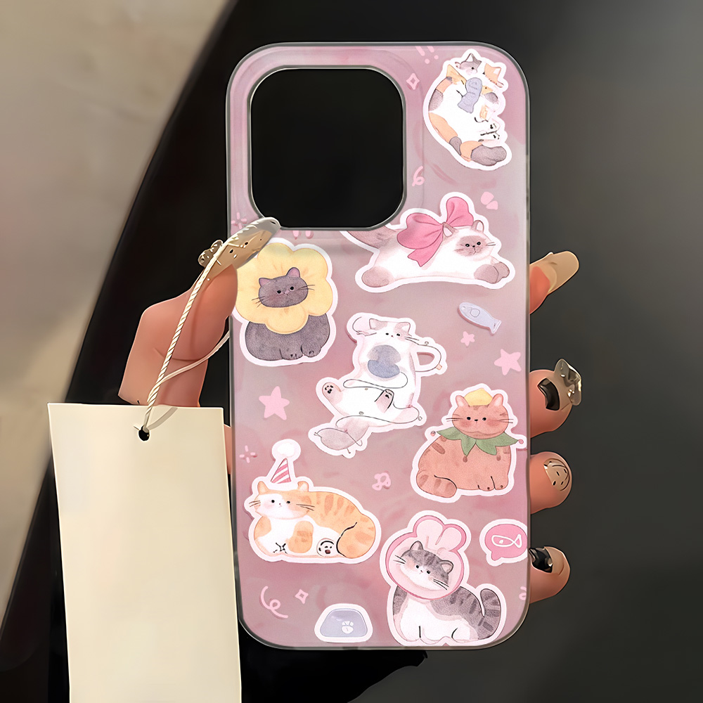 Pink Lovely Cat Phone Case For - đánh giá và giá Phone Cases Cat