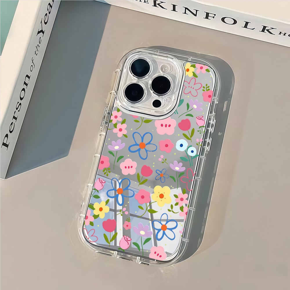 Korean Ins Style Floral Silver - đánh giá và giá Phone Cases Xr