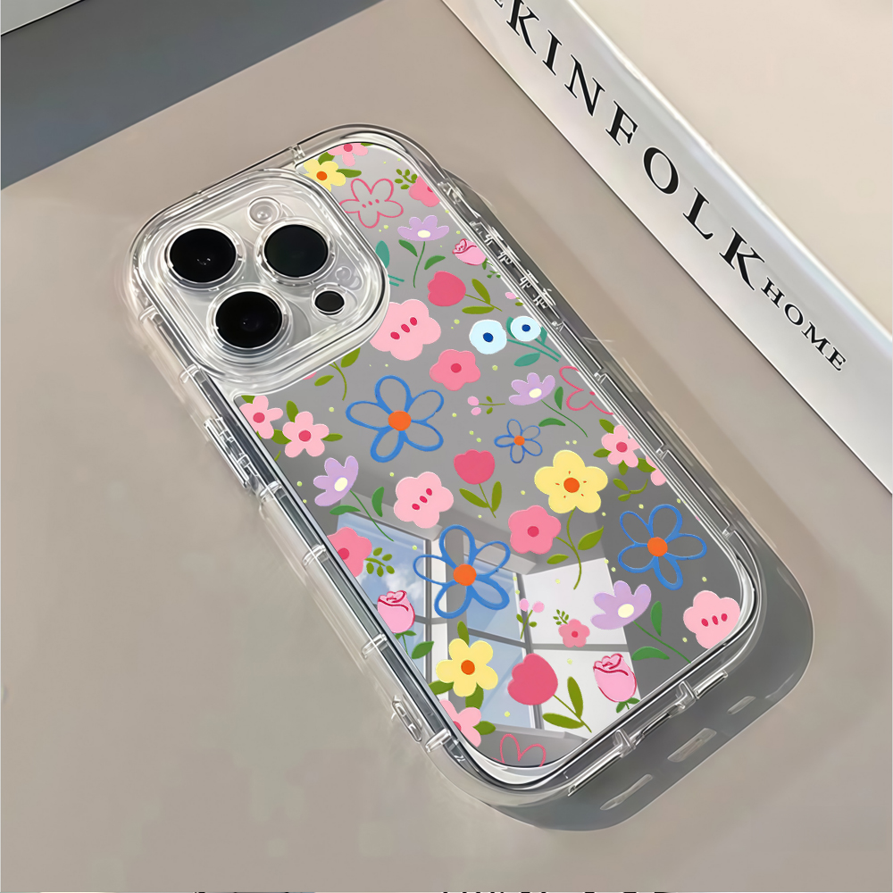 Korean Ins Style Floral Silver - đánh giá và giá Phone Cases Xr