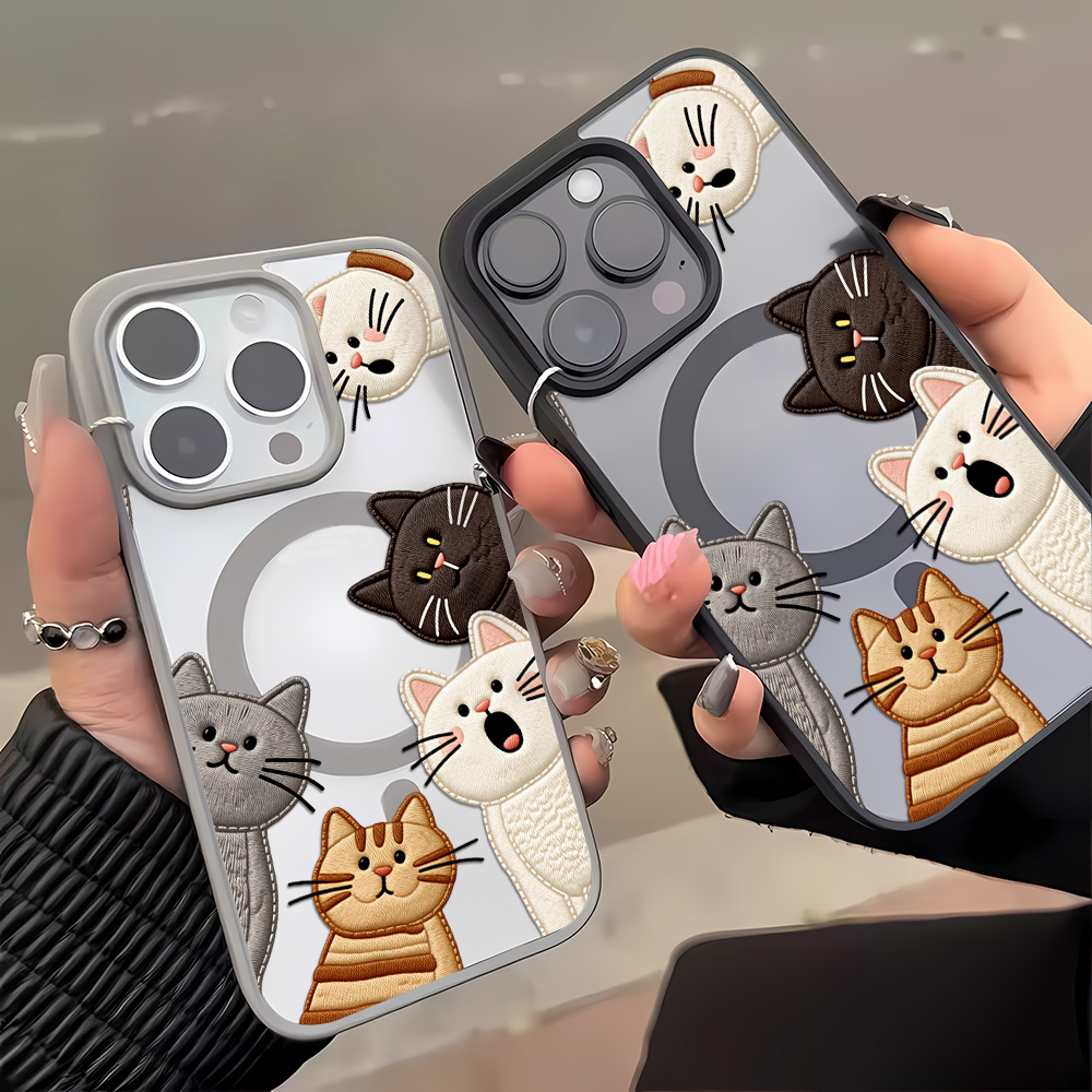 Cute Faux Embroidery Cat Phone - đánh giá và giá Phone Cases Cat