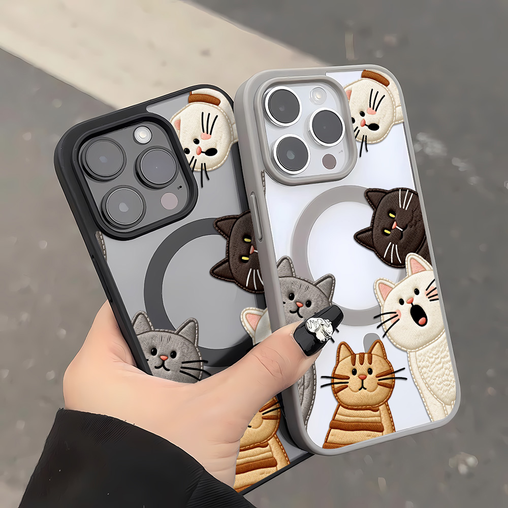 Cute Faux Embroidery Cat Phone - đánh giá và giá Phone Cases Cat