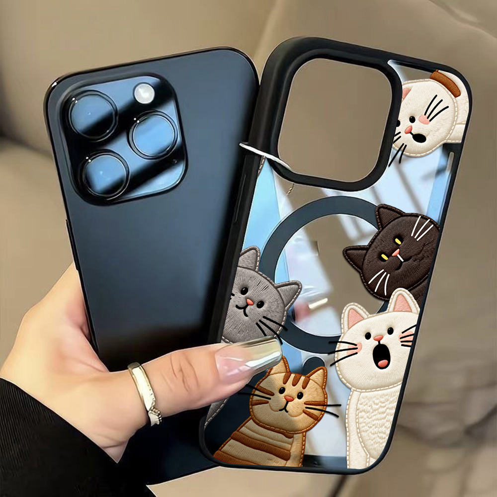 Cute Faux Embroidery Cat Phone - đánh giá và giá Phone Cases Cat