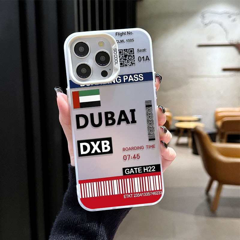 DUBAI Boarding Pass Ticket Pho - đánh giá và giá Phone Cases Dubai
