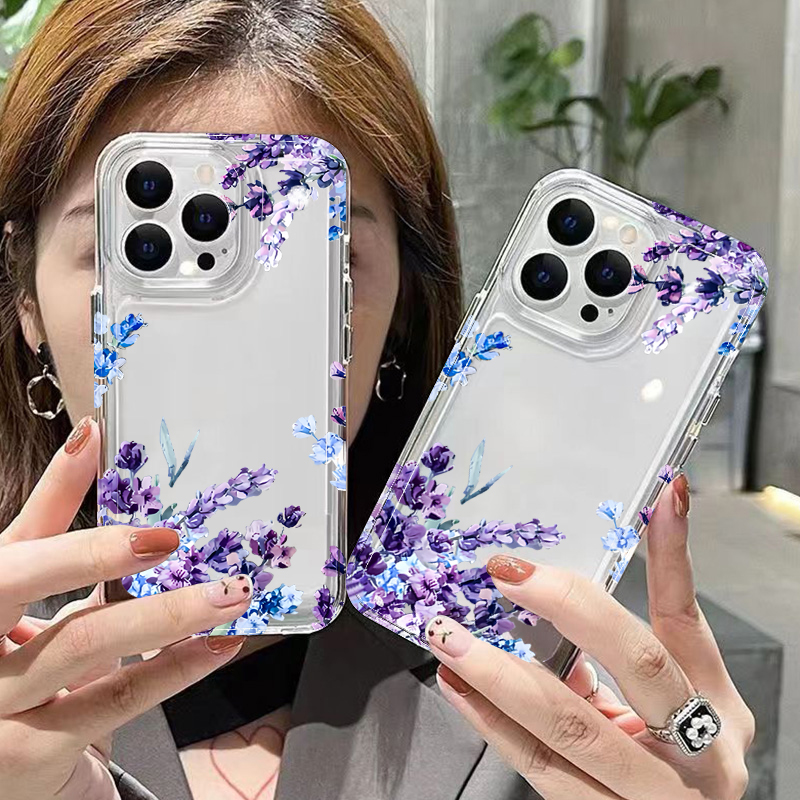 Purple Flower Soft TPU Phone C - đánh giá và giá Phone Cases Purple