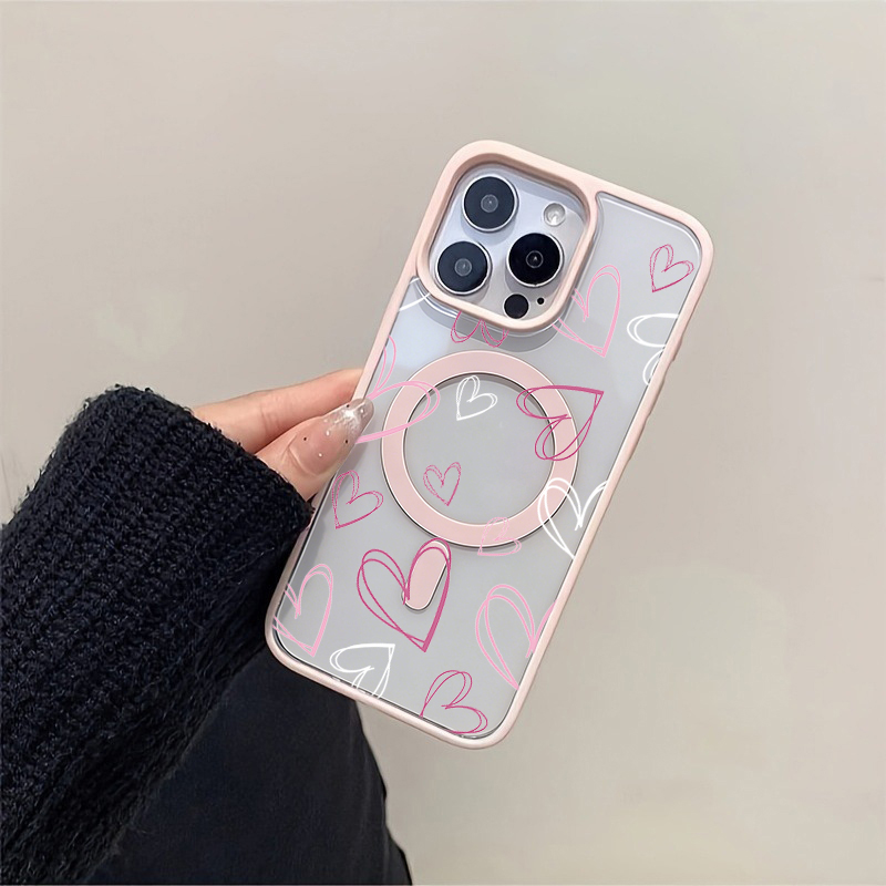 Pink Purple White Lines Love H - đánh giá và giá Phone Cases Purple