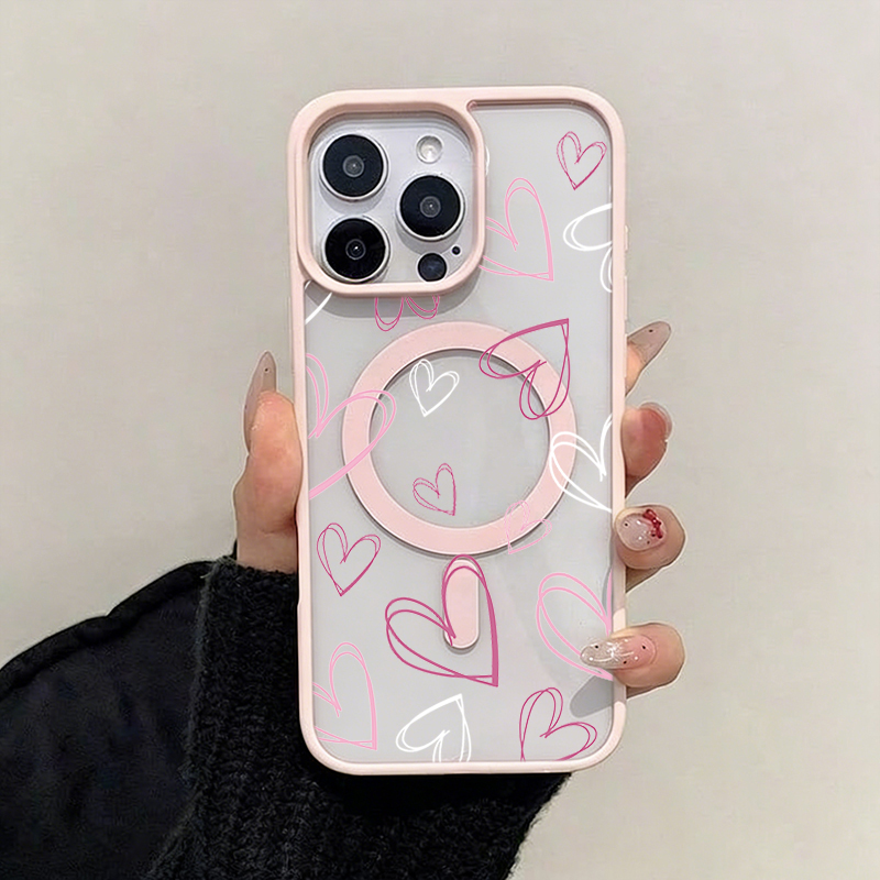 Pink Purple White Lines Love H - đánh giá và giá Phone Cases Purple